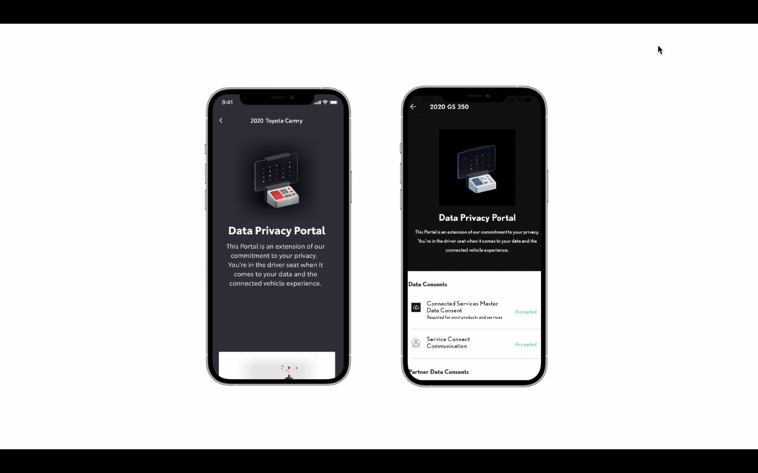 前瞻技術，豐田,隱私門戶Data Privacy Portal，數據訪問