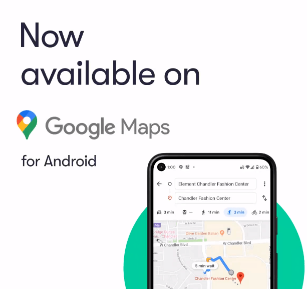 Служба беспилотных такси Waymo теперь подключена к Google Maps