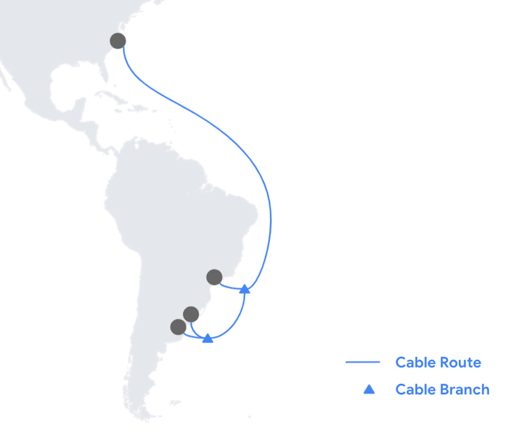 谷歌将在美国和阿根廷新建海底电缆