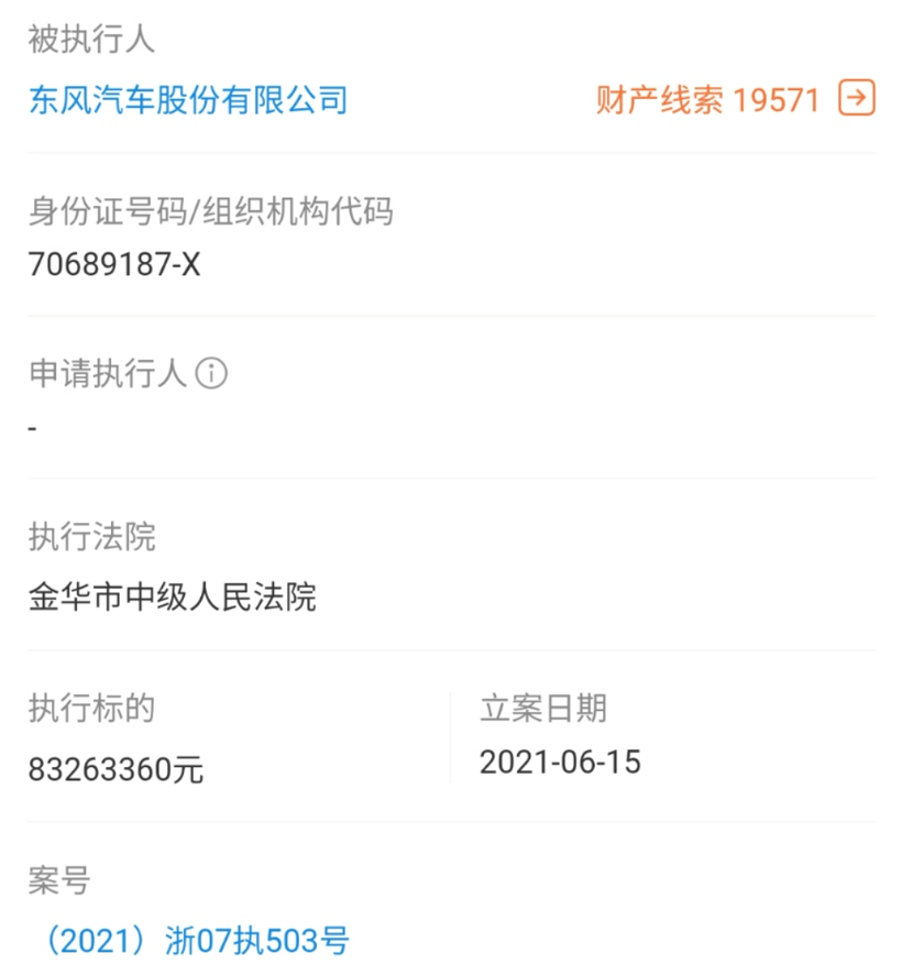 東風(fēng)汽車,合同糾紛