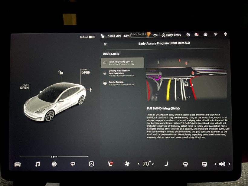 前瞻技術(shù)，特斯拉,FSD Beta V9，汽車思維（mind of car）”視圖