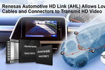 瑞萨电子推出全新汽车摄像头解决方案 使用低成本电缆和连接器即可传输高清视频