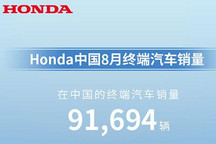 本田发布2021年8月国内终端汽车销量