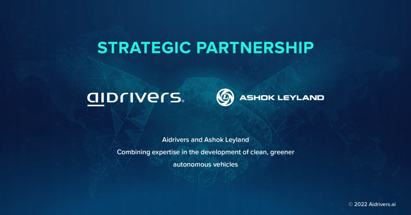 Aidrivers與Ashok Leyland合作開發(fā)清潔環(huán)保的自動駕駛汽車
