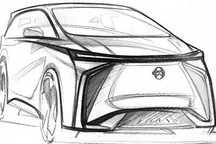 广州车展首发 合创全新纯电MPV手绘图