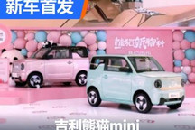 粉嫩微型电动车 吉利熊猫mini实车首发