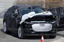 银色面板/分体灯组 奥迪Q6 e-tron车头低伪谍照