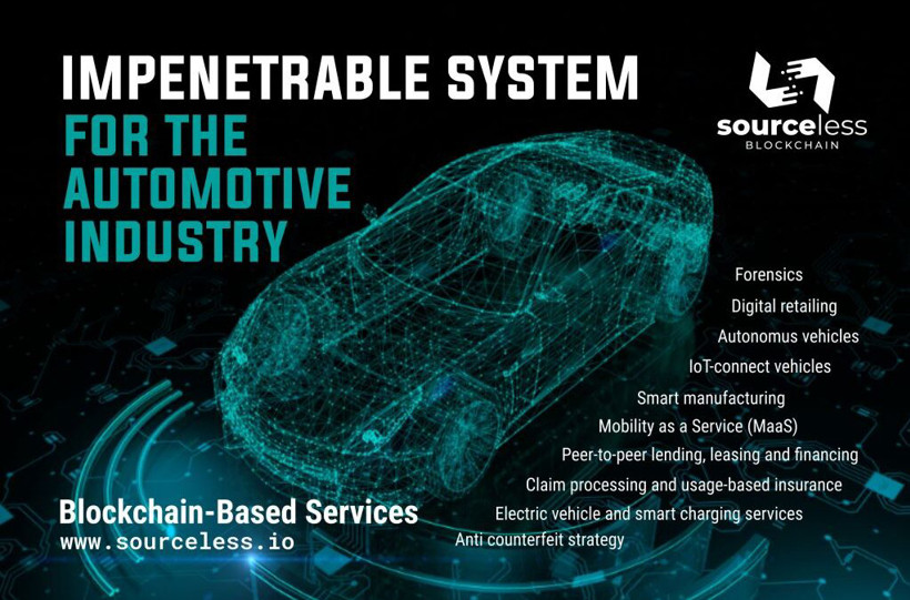 SourceLess Blockchain为汽车行业推出坚实系统