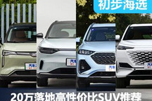 把錢花刀刃上 20萬落地高性價比SUV推薦