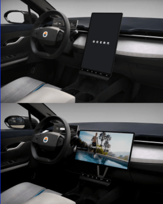 Fisker Ocean будет оснащен вращающимися дисплеями и солнечной крышей