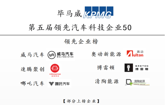 畢馬威“領(lǐng)先汽車科技企業(yè)50”榜單揭曉，威馬汽車連續(xù)5年登榜