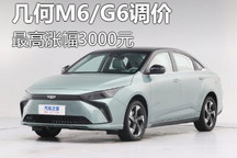 最高涨幅3000元 几何M6/G6价格调整