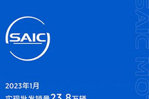 全年目标600万 上汽集团1月产销数据