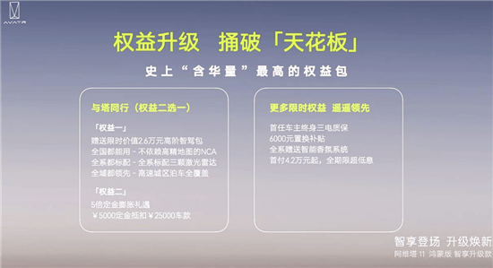 阿維塔11鴻蒙版智享升級(jí)款上市 售30萬元起