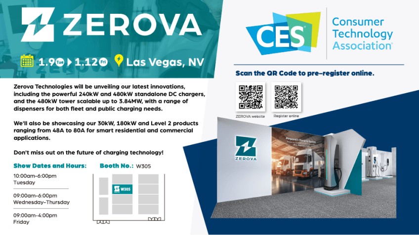 CES 2024：Zerova Technologies推出大功率直流充電器