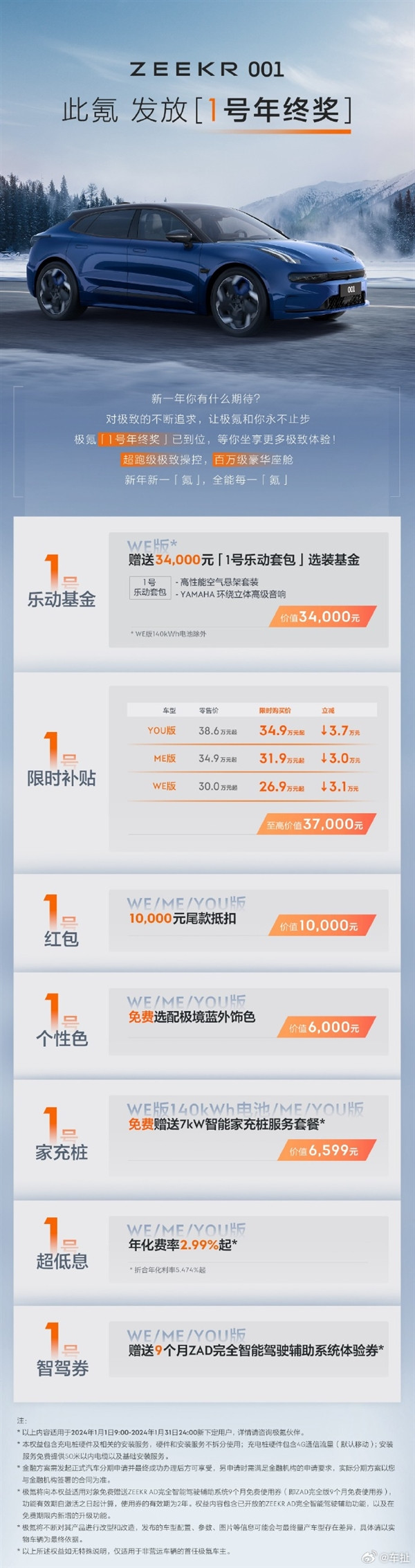 至高優(yōu)惠3.7萬元！極氪001限時購車優(yōu)惠公布：26.9萬起售