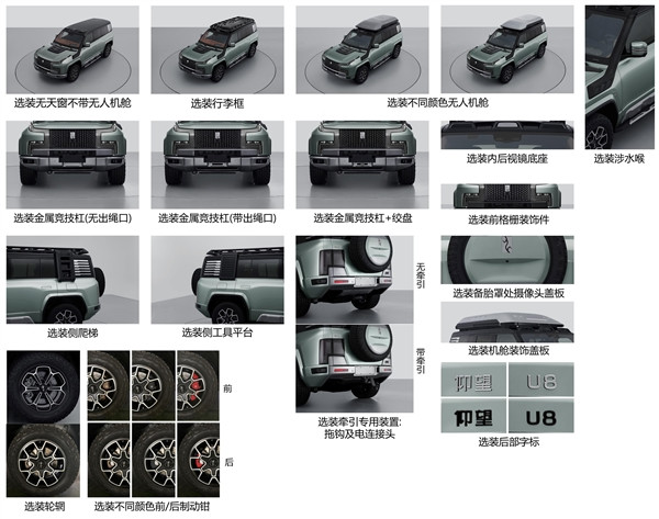 比亞迪仰望U8越野版亮相：車頂首搭車載無人機艙