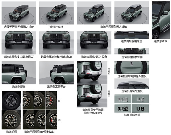 比亚迪仰望U8越野版亮相：车顶首搭车载无人机舱