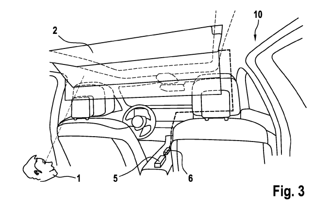 宝马申请顶置式显示屏专利 帮助减少乘员晕车现象