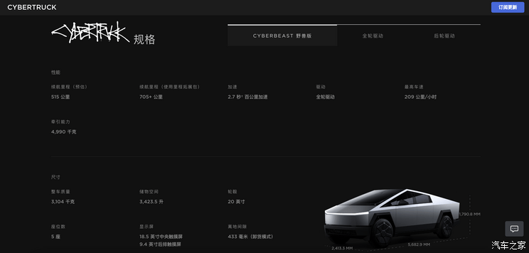 特斯拉Cybertruck车型中国巡展地点更新