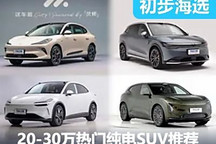 時尚智能之選 20-30萬新能源SUV推薦