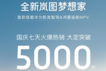 岚图梦想家国庆销量破5000，华为鸿蒙座舱加持
