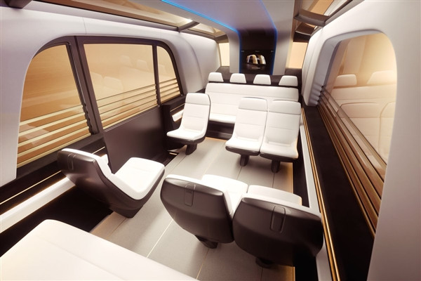 特斯拉Robovan無人駕駛廂式貨車官圖公布：沒有方向盤 車內像個會議室