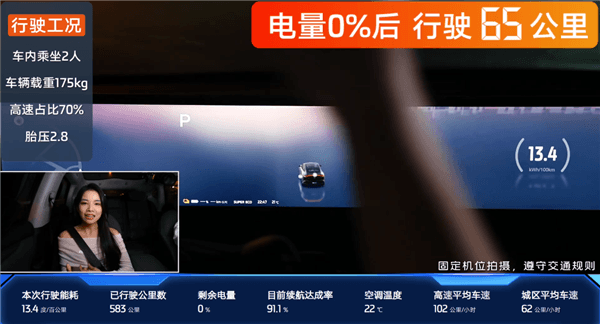 智己LS6官方直播實測：實際行駛583公里 續(xù)航達成率91.1%