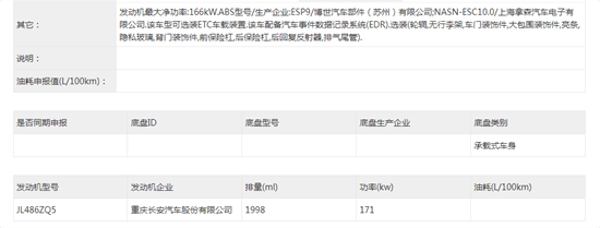 第四代長安CS75 PLUS新車型申報圖 12月上市
