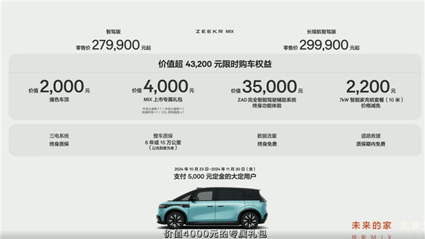 全球首創對開門、旋轉座椅座艙！極氪MIX上市：27.99萬起