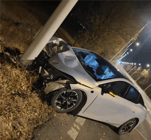 昊鉑GT開(kāi)定速巡航撞上電線(xiàn)桿報(bào)廢 車(chē)主：車(chē)真結(jié)實(shí) 只有右手骨折