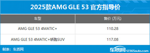 新款AMG GLE 53上市 售价110.28-117.08万元