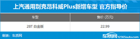 别克昂科威Plus新增车型上市 限时价16.99万