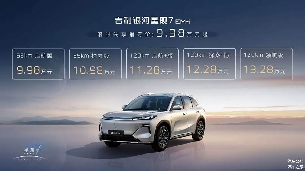 吉利银河星舰7 EM-i台州首发，9.98万起五大价值标杆引领A级SUV新纪元