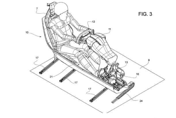 法拉利申请带三个踏板的可调节驾驶舱专利