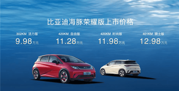 全系升級多連桿后懸！比亞迪海豚榮耀版上市：9.98萬起電比油低