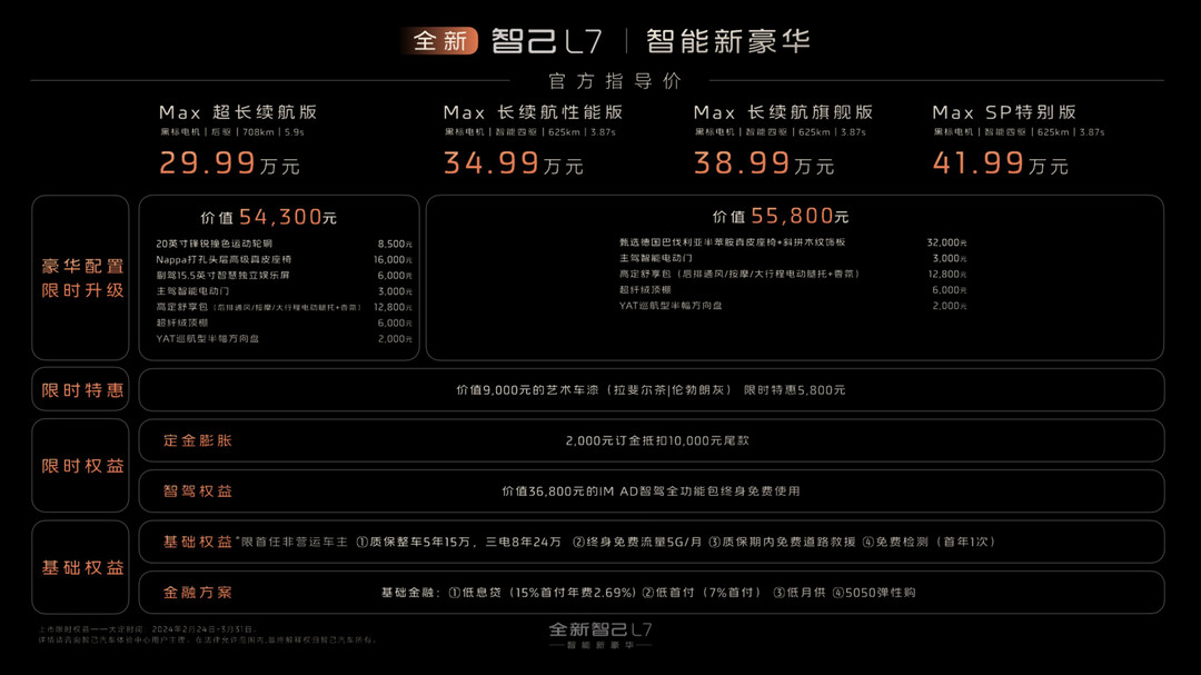 ?智能新豪華！全新智己L7煥新上市，售價29.99萬元-41.99萬元
