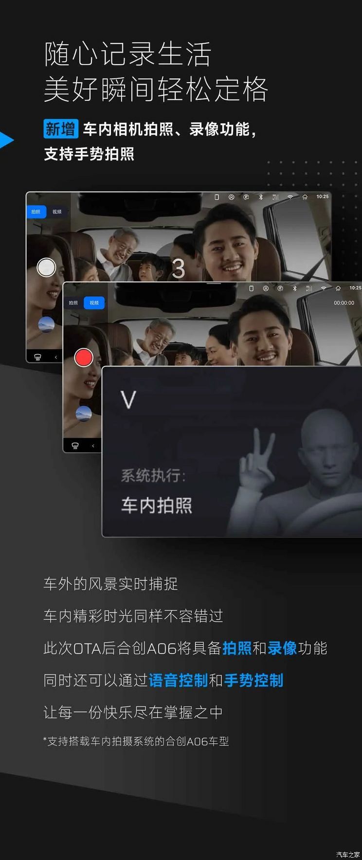 新增车内相机拍照 合创A06更新OTA 2.3