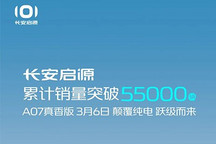 即将推新 长安启源累计销量破55000辆