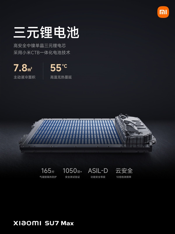 小米SU7安全如潛水艇！40+項碰撞標(biāo)準、1050+項電池保護