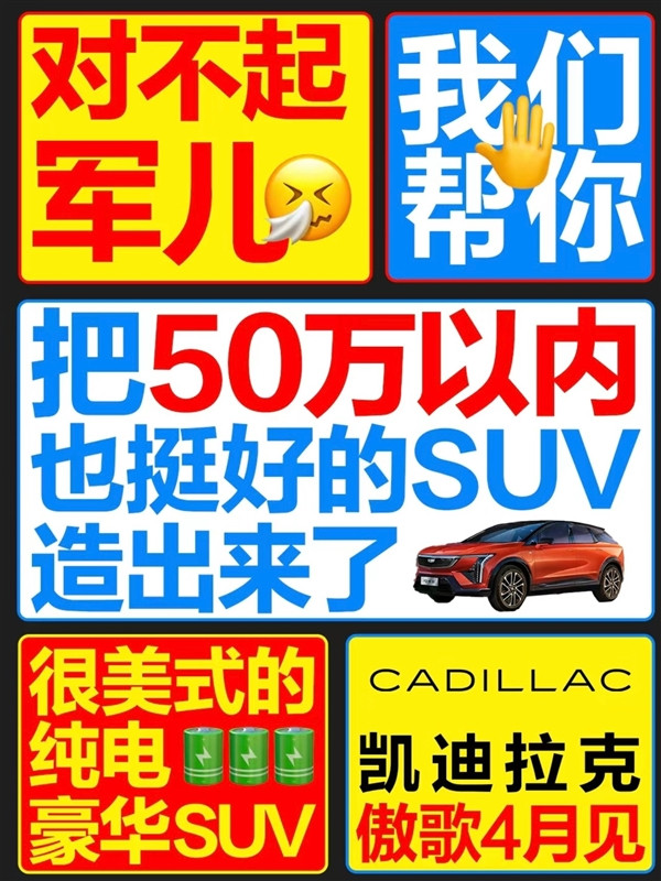 凱迪拉克“椰樹風(fēng)”海報(bào)引熱議 網(wǎng)友：就差把“針對小米”寫臉上了