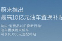 蔚来推出10亿元油车置换补贴 置换2024款新车可享1.5万选装基金+1台NIO Phone