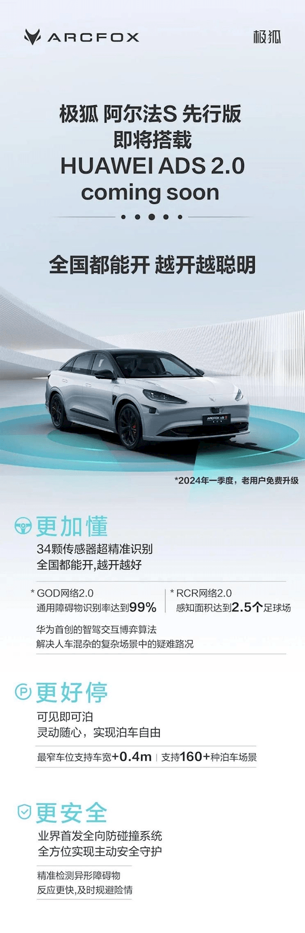 有望搭載華為ADS 2.0！極狐阿爾法S先行后驅款將于北京車展上市