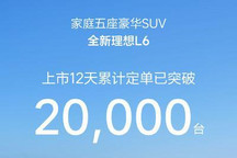 24.98万元起 理想L6累计订单破2万台