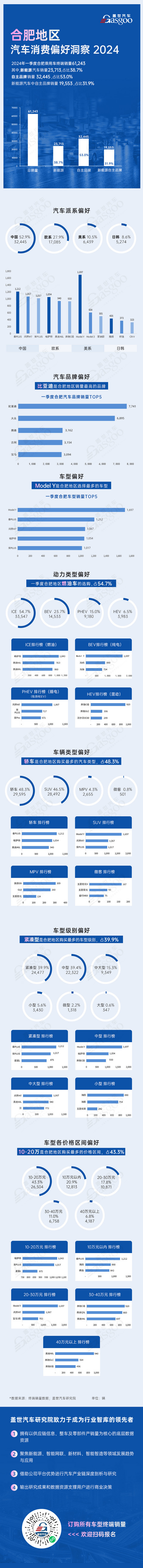 自主销量占比52.9%,最爱比亚迪品牌 | 合肥地区一季度汽车消费偏好洞察