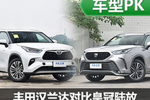 兄弟之爭 豐田漢蘭達靜態(tài)對比皇冠陸放