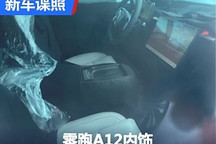家族设计风格 零跑A12内饰谍照首曝