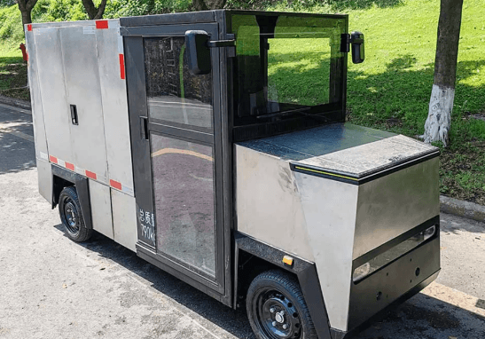 Cybertruck快遞版！鑫源全新小卡車曝光：單人單座還能換電