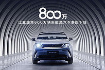 比亚迪达成800万辆新能源汽车下线,加速全球市场布局