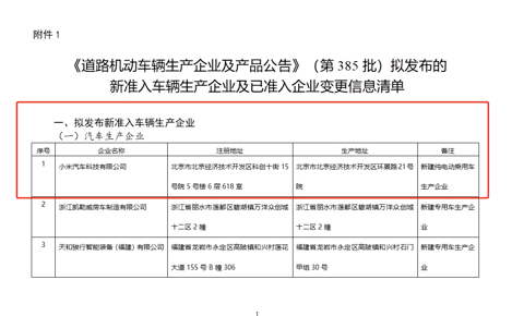 E周看点 | 小米获得独立造车资质;极星汽车回应裁员传言